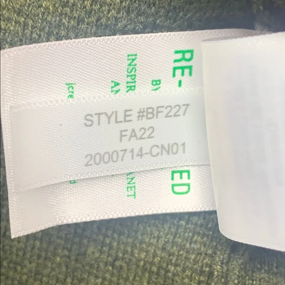 J. Crew Schoolboy Sweater Blazer Olive Green Single-Button Women's Size L - Picture 10 of 11